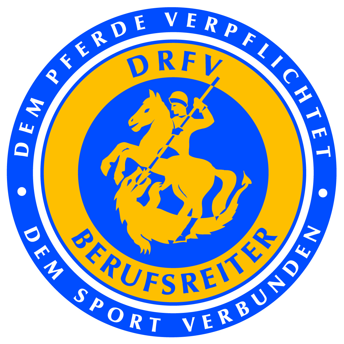 Logo_ DRFV_Blue Yellow Professional Rider Equestrian Sport Tradition