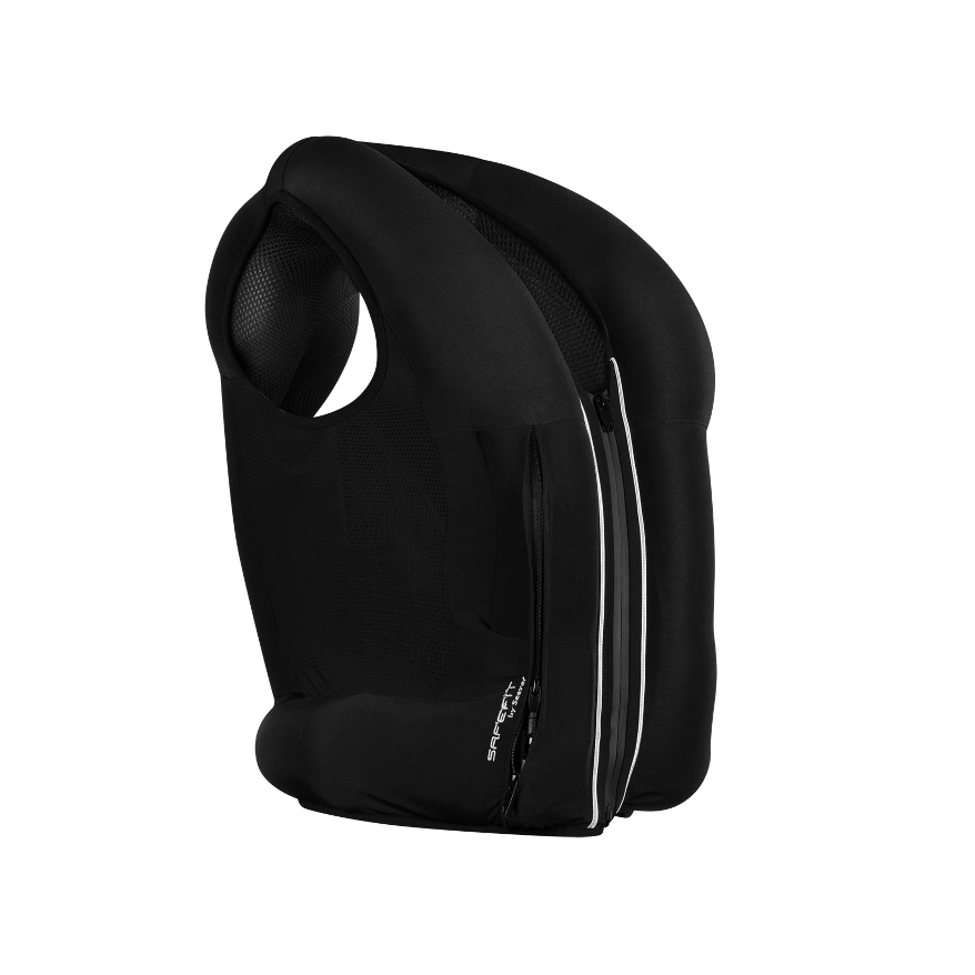 CEESAFE_Sicherheitsweste SAFEFIT by Seaver_schwarz_von der Seite CEESAFE_Sicherheitsweste SAFEFIT by Seaver_schwarz_von der Seite