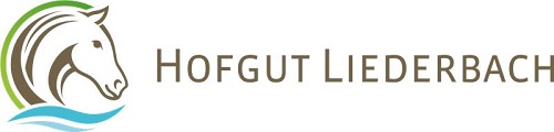 Logo_Hofgut Liederbach mit stilisiertem Pferdekopf und Natur-Design. Logo_Hofgut Liederbach mit stilisiertem Pferdekopf und Natur-Design.