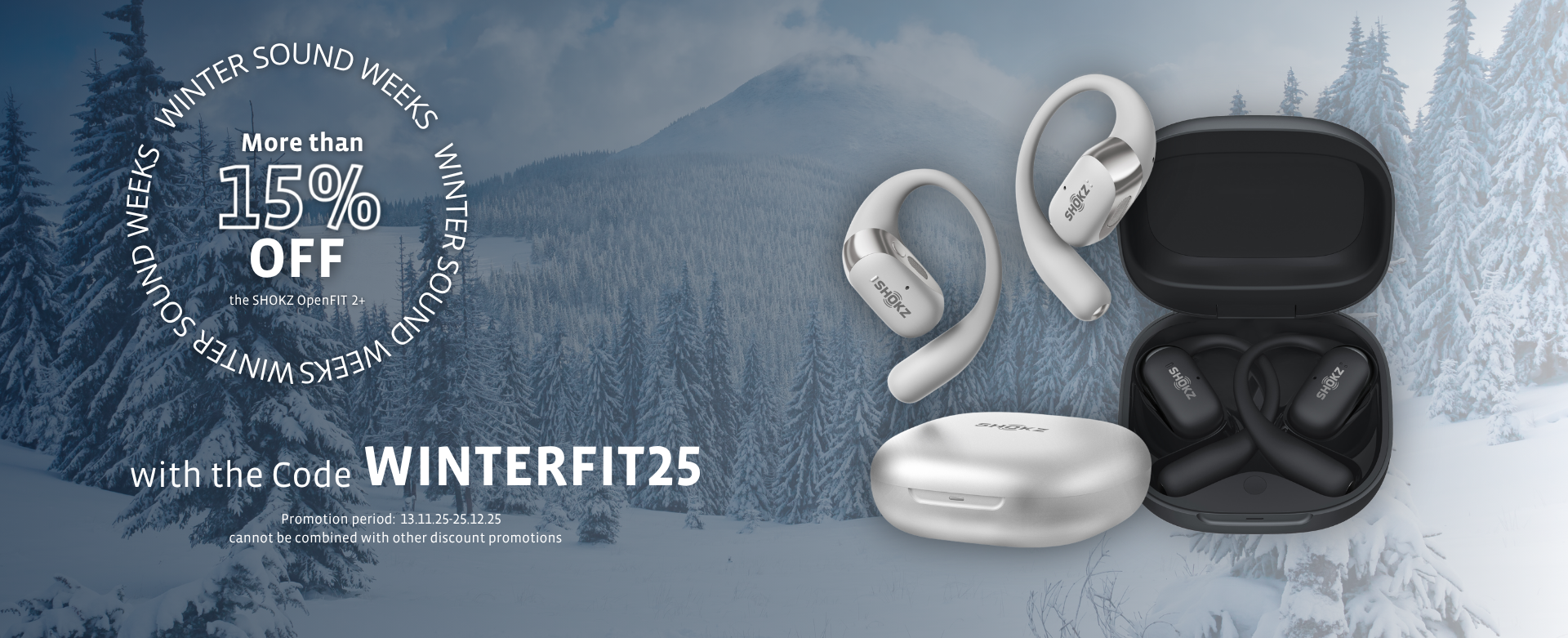 SHOKZ Winter Sound Weeks – Over 15% Off with Code WINTERFIT25