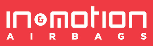 Logo of the In&motion Airbags brand, lettering in white on a red background. Logo of the In&motion Airbags brand, lettering in white on a red background.